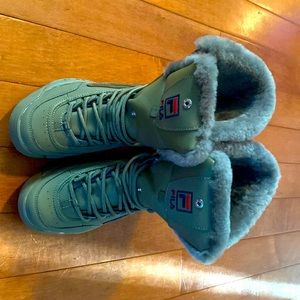 Women’s Fila army green boots